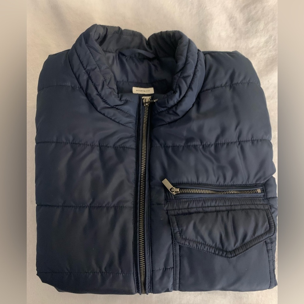 Joseph Abboud Navy Puffer Vest XXL Water Repellent Outdoor Ready Like New - Picture 16 of 16